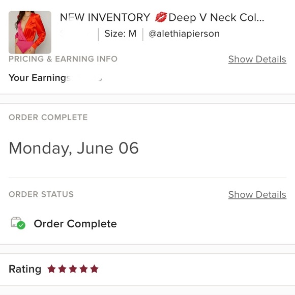 NEW INVENTORY 💋Deep V Neck Color-Block Bodysuit💋 - Picture 9 of 10